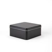 154x154x71mm Black Matte Square Tin